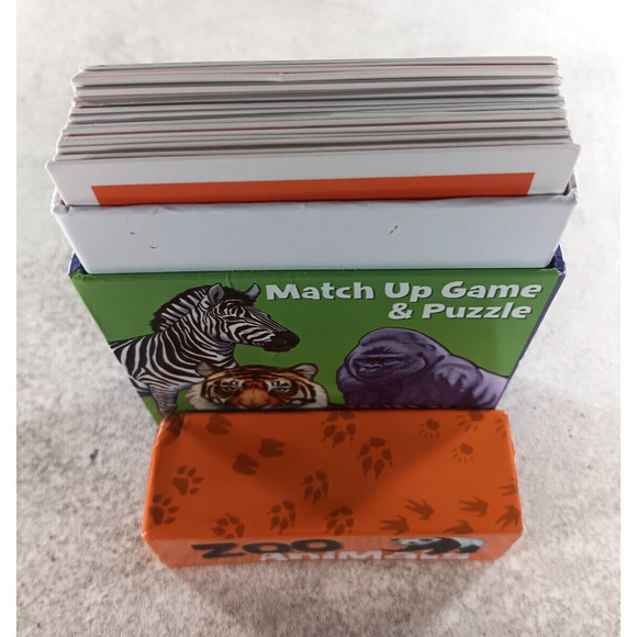 Zoo Animals 24 Card Matching Game and Floor Puzzle - Picture 3 of 3